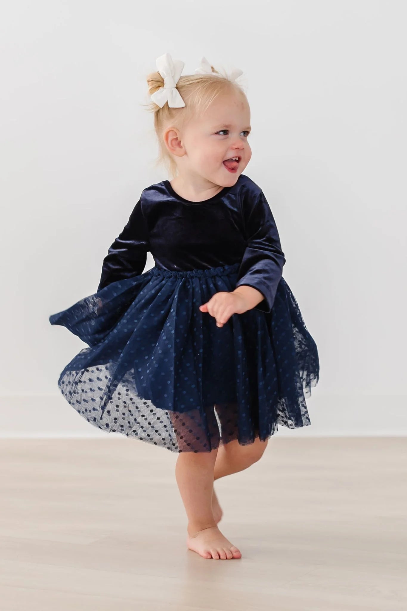 Navy Velvet Twirl Dress The Village Shoppe Navy Velvet Twirl Dress The Village Shoppe