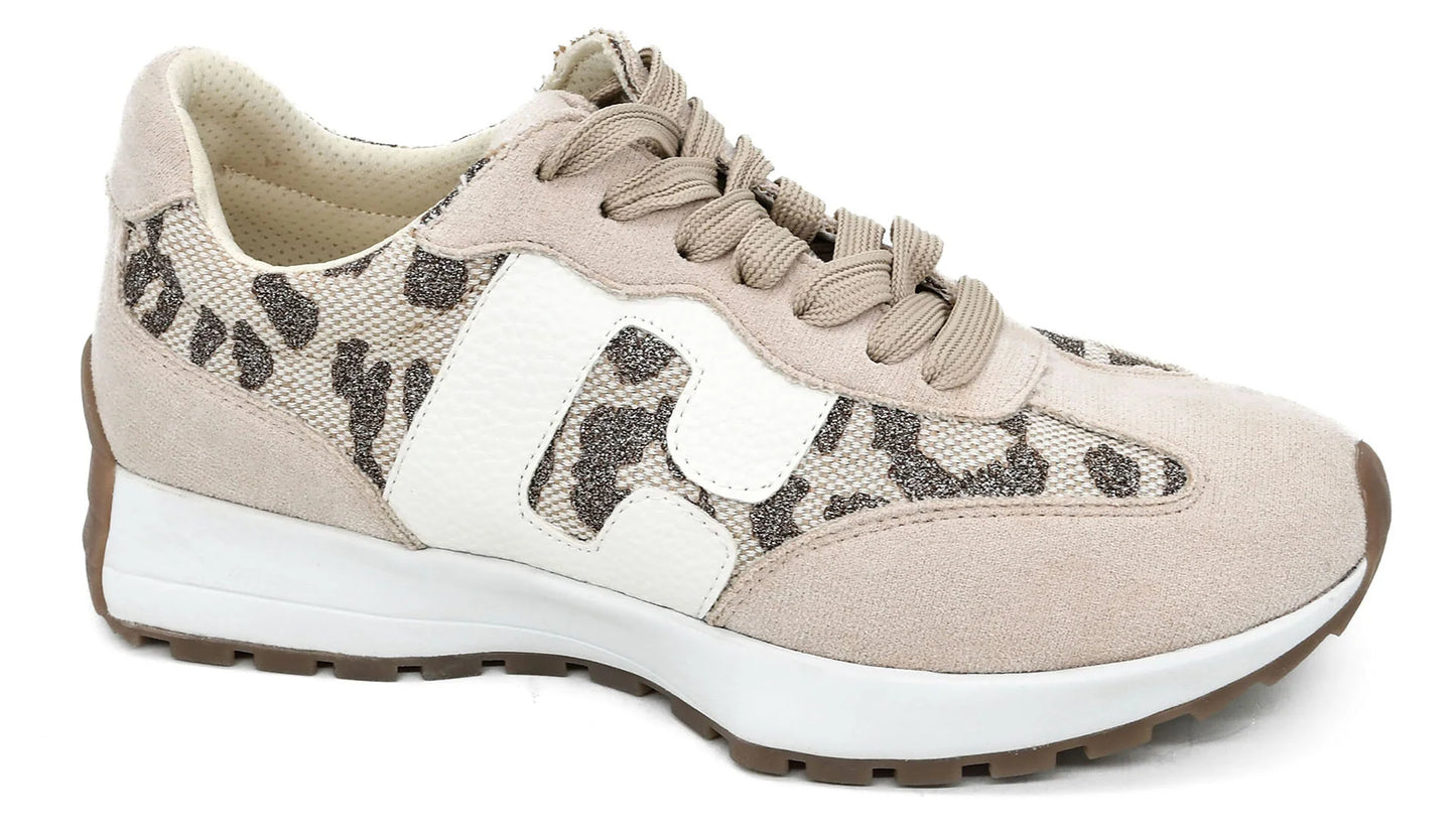 Tan Sparkle Leopard No Prob Shoes