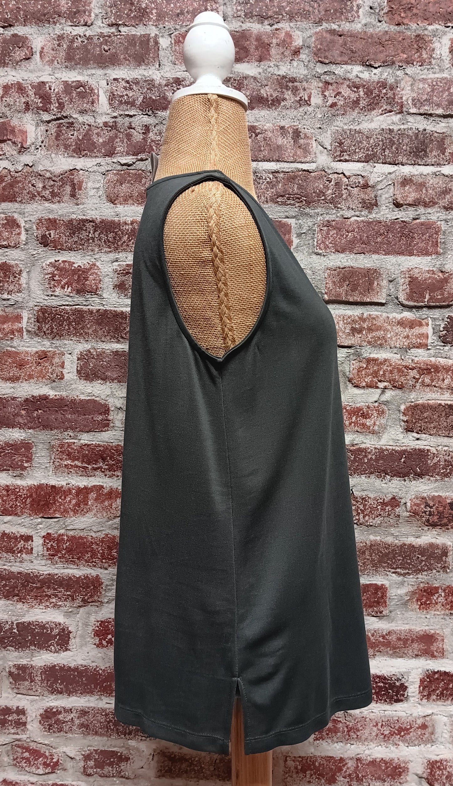 Dark Platinum Gray (Charcoal) Scoop Neck Tank