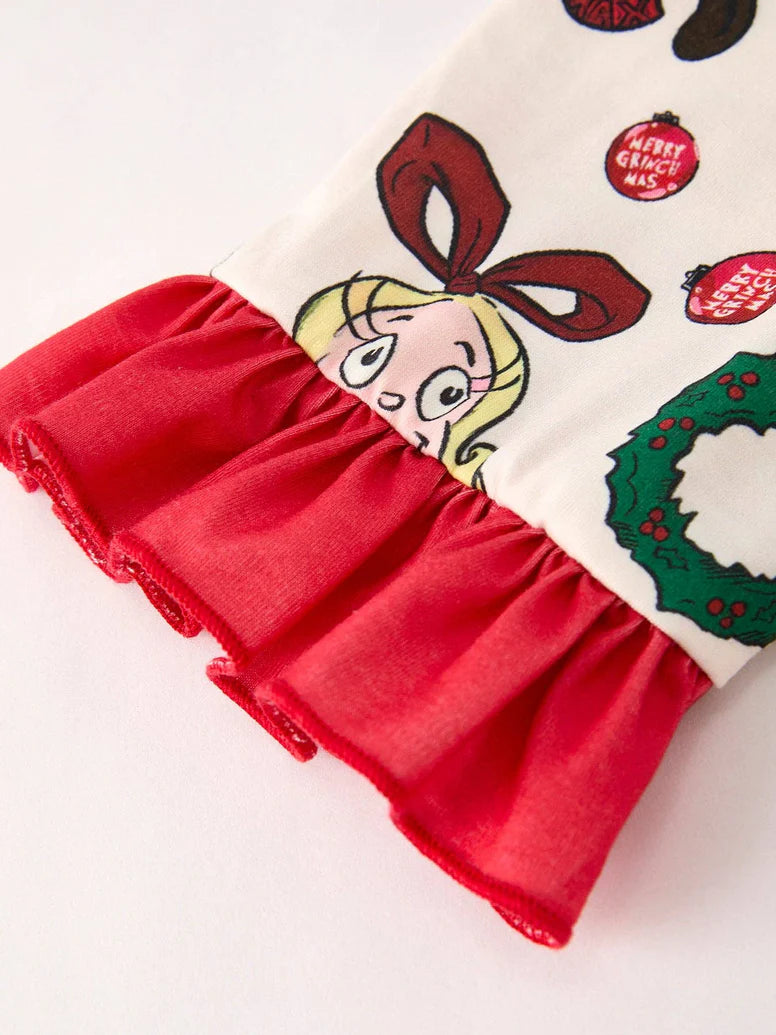 Christmas Girls Green Pajama Set