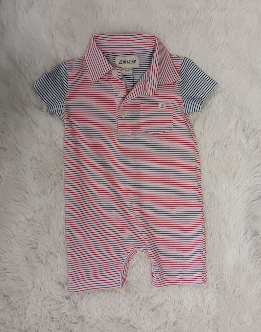 Red Saltash Polo Romper