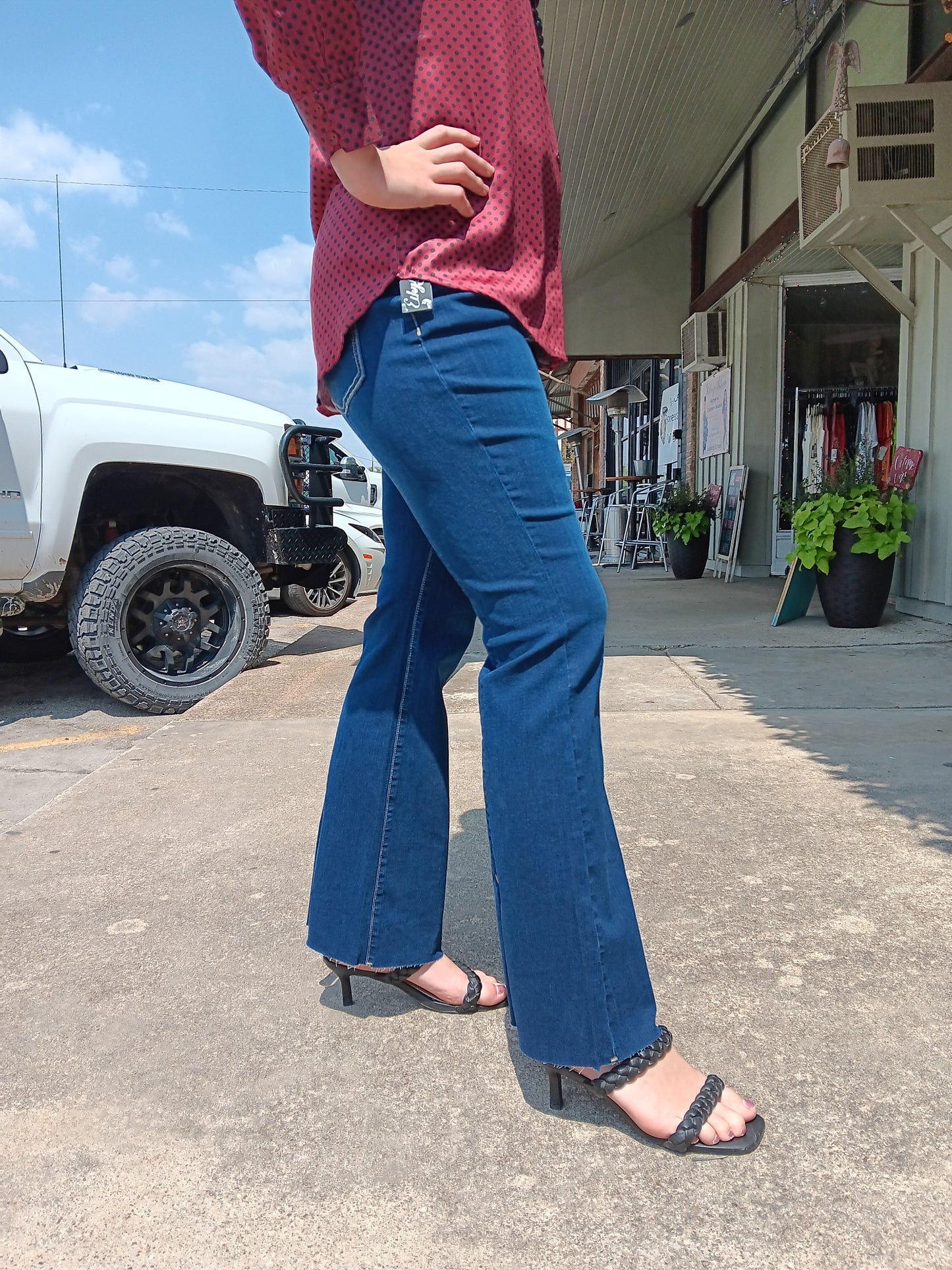 Ethyl Denim Ankle Pant w/ Back Detail