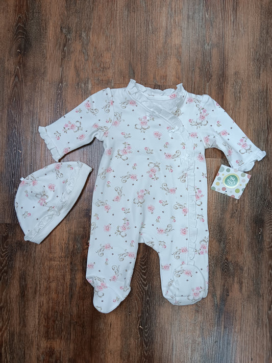Vintage Rose Footie w/ Hat