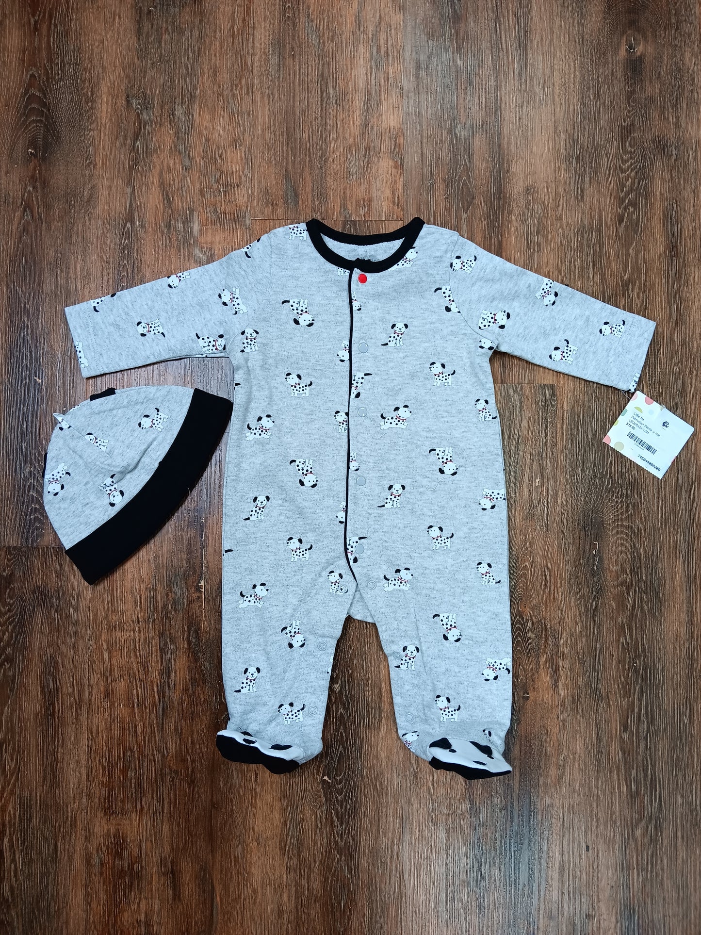 Dalmatian Footie w/ Hat
