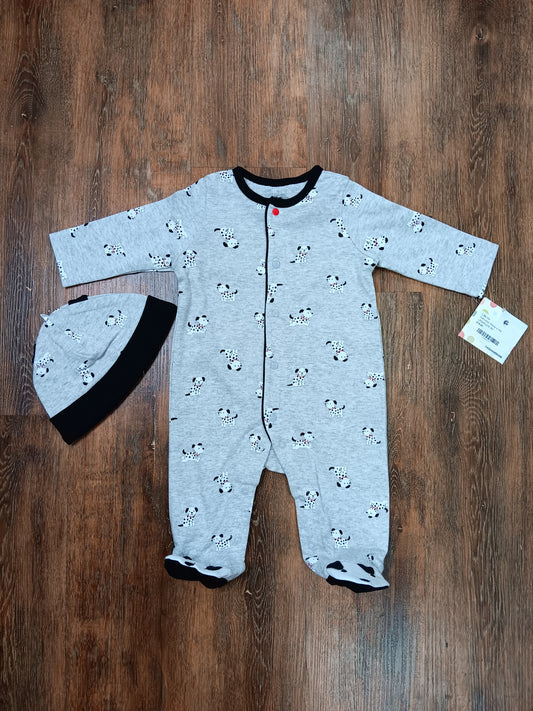 Dalmatian Footie w/ Hat