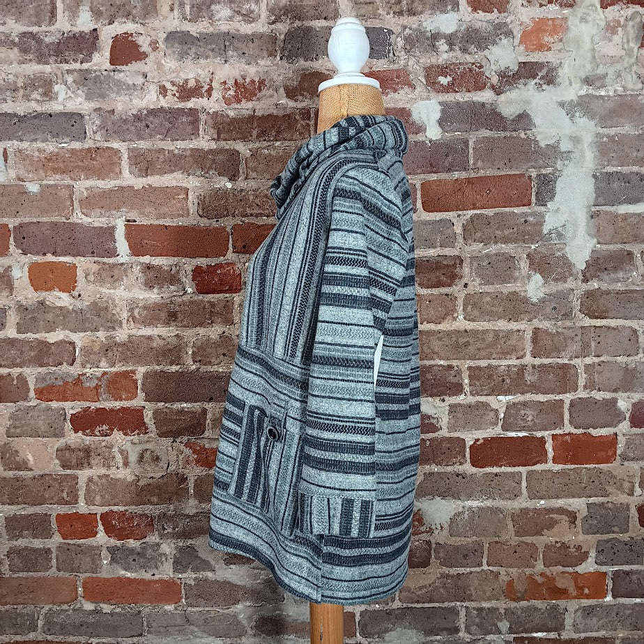 Grey Stripes Cowl Top