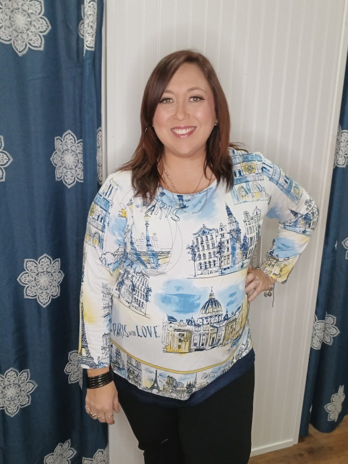 3/4 Sleeve Paris Top