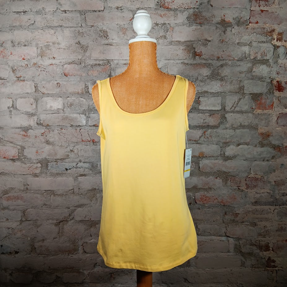 Yellow Scoop Neck Tank Top