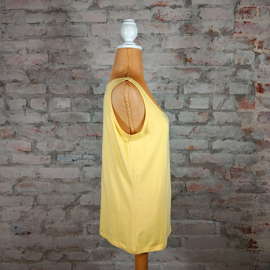 Yellow Scoop Neck Tank Top