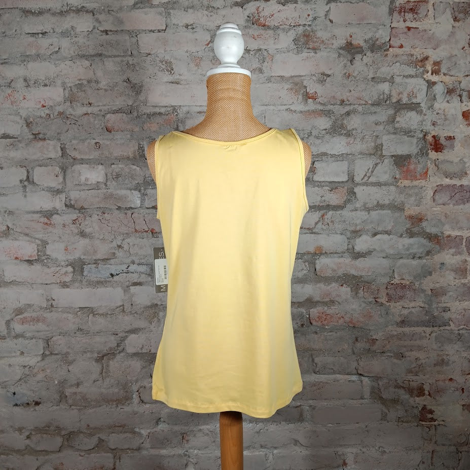 Yellow Scoop Neck Tank Top