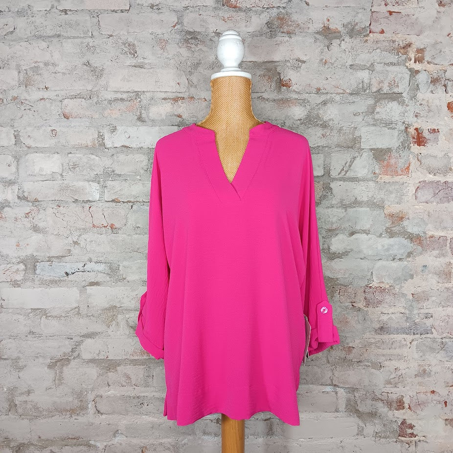 Pink Dolman 3/4 Sleeve Top