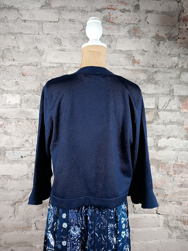 Navy 3/4 Sleeve Bolero