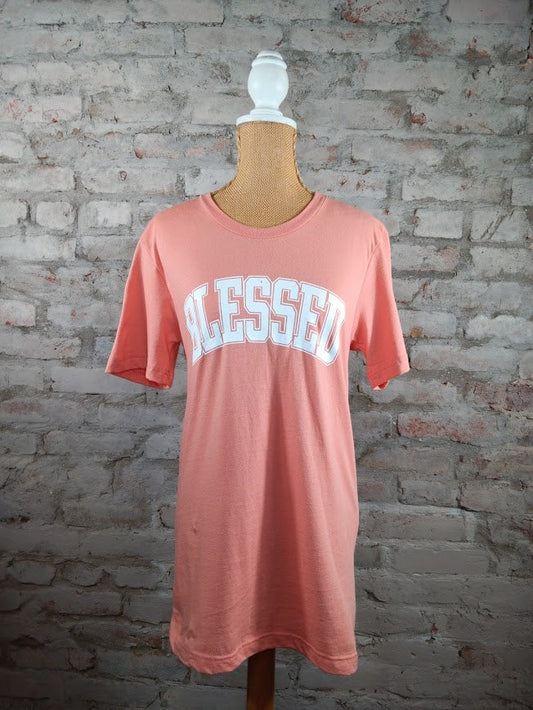 Coral Blessed T-Shirt (Plus-Sized)