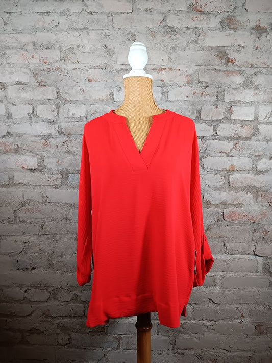 Scarlet V-Neck Collar Top