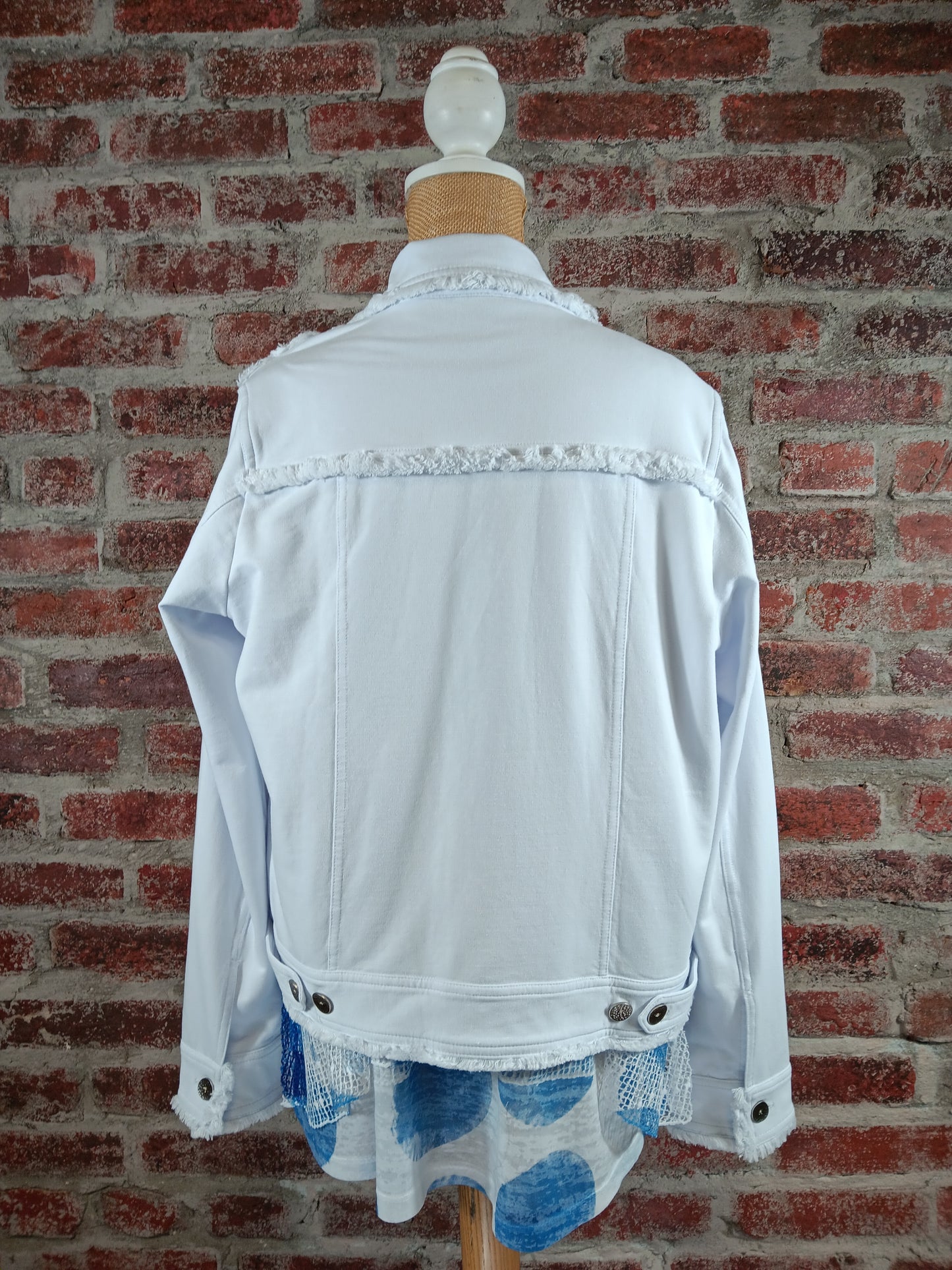 White Fringed Knit Jacket