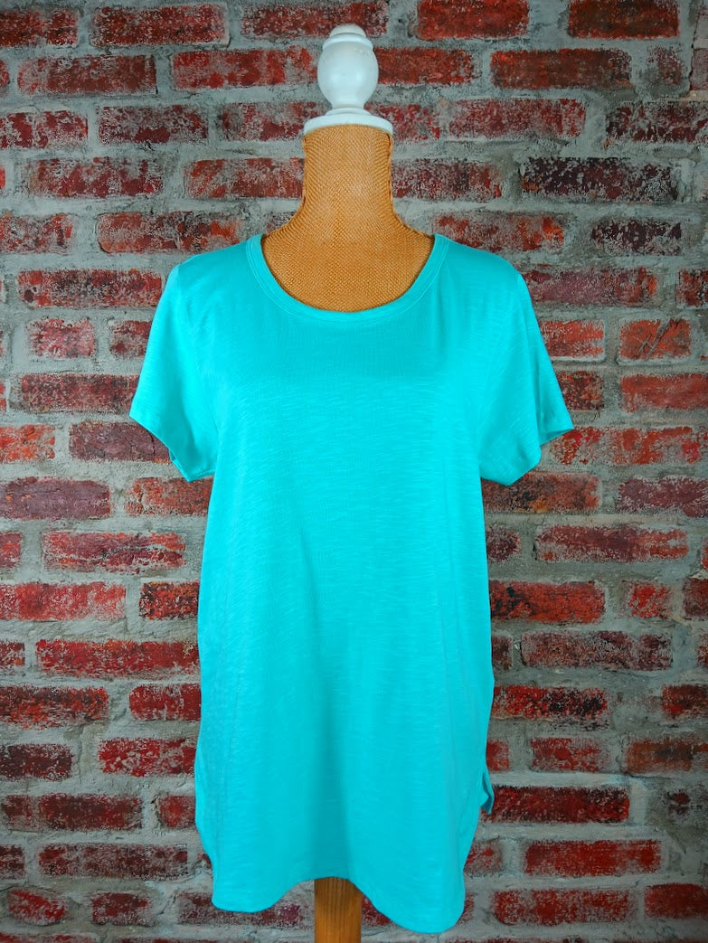 Turquoise/Bright Pink 100% Organic Cotton T-Shirt