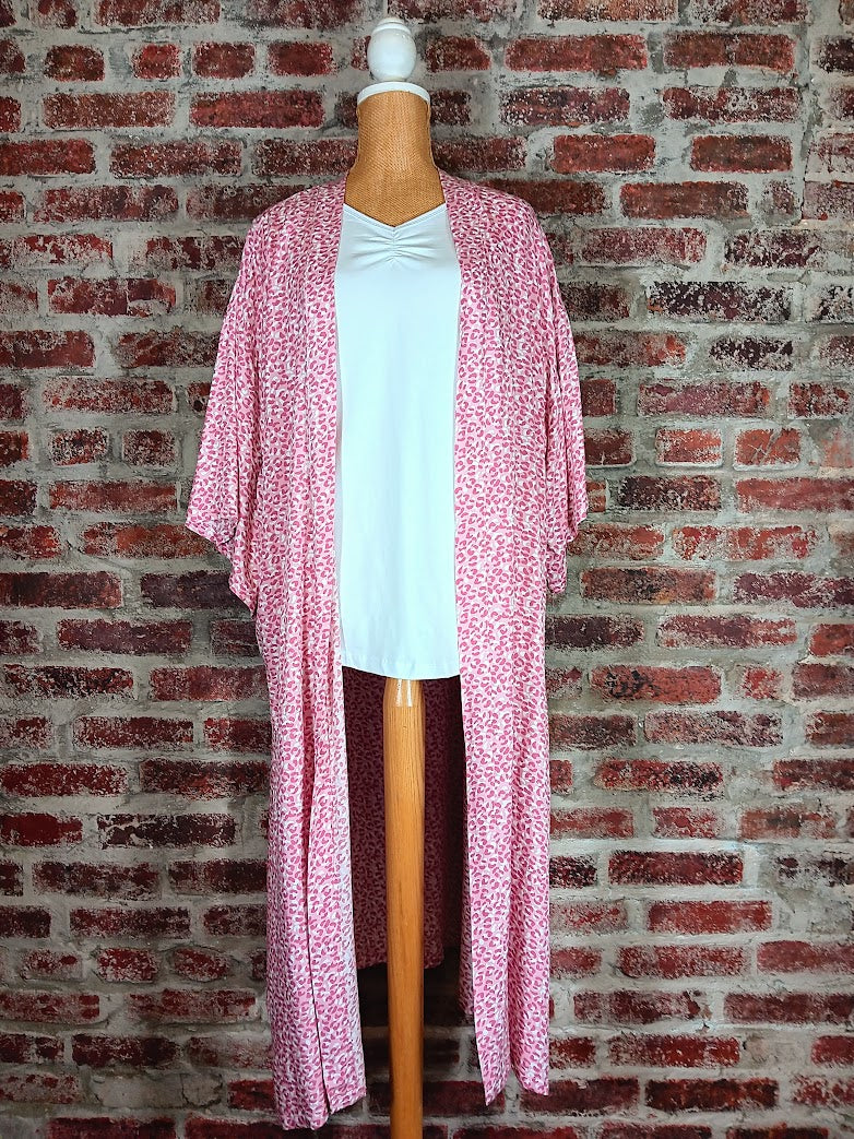 Pink Leopard Duster