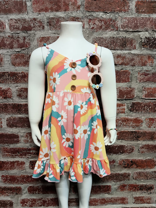 Summer Pastel Daisy Dress