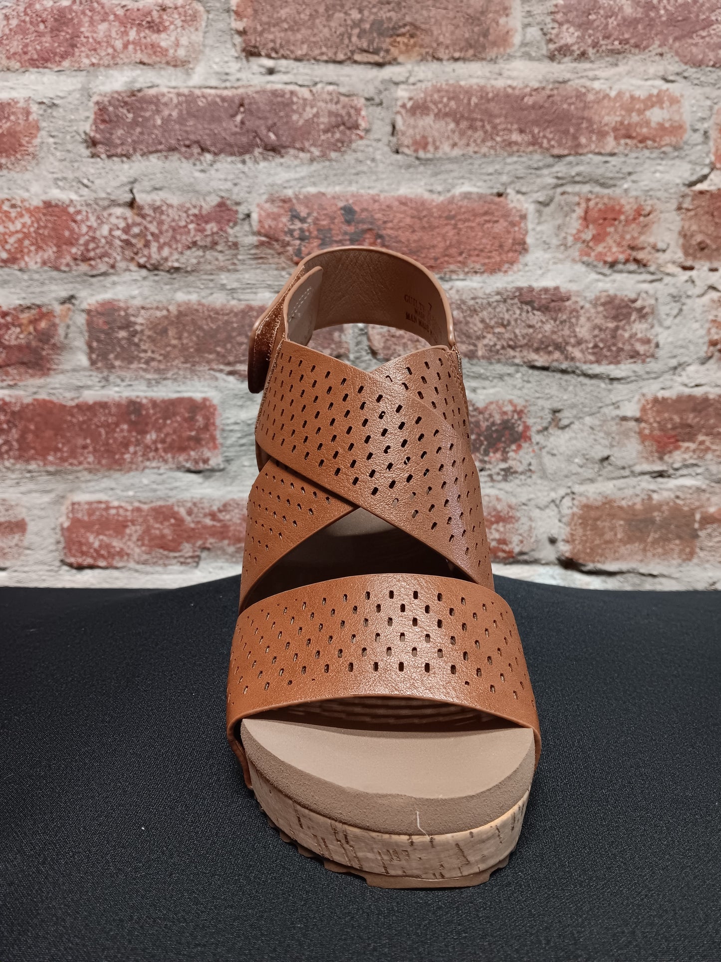Guilty Pleasure Cognac Platform Sandals