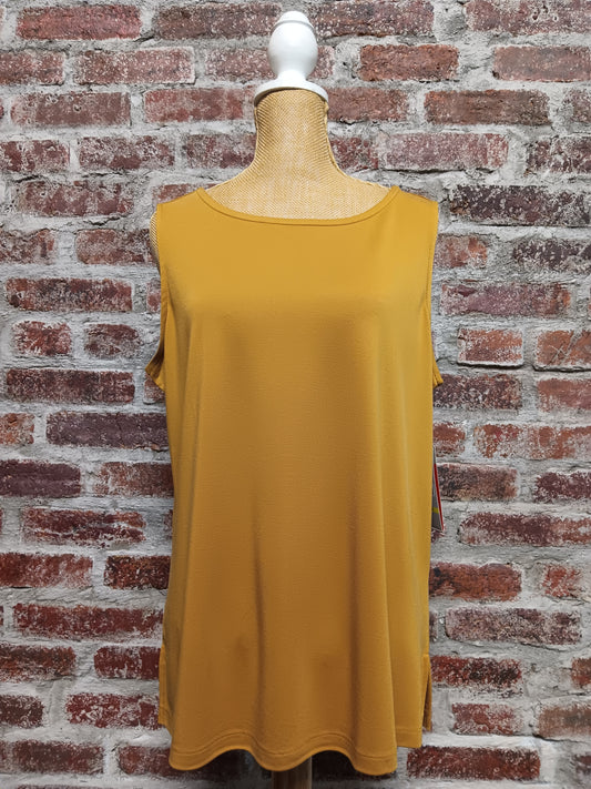 Dark Gold Scoop Neck Tank Top