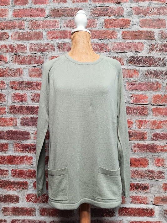 Sage 2-Pocket Cotton Sweater