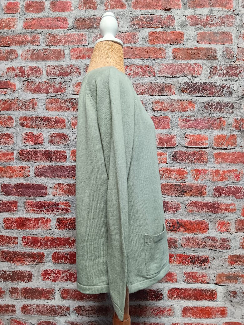 Sage 2-Pocket Cotton Sweater