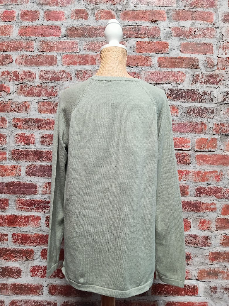 Sage 2-Pocket Cotton Sweater