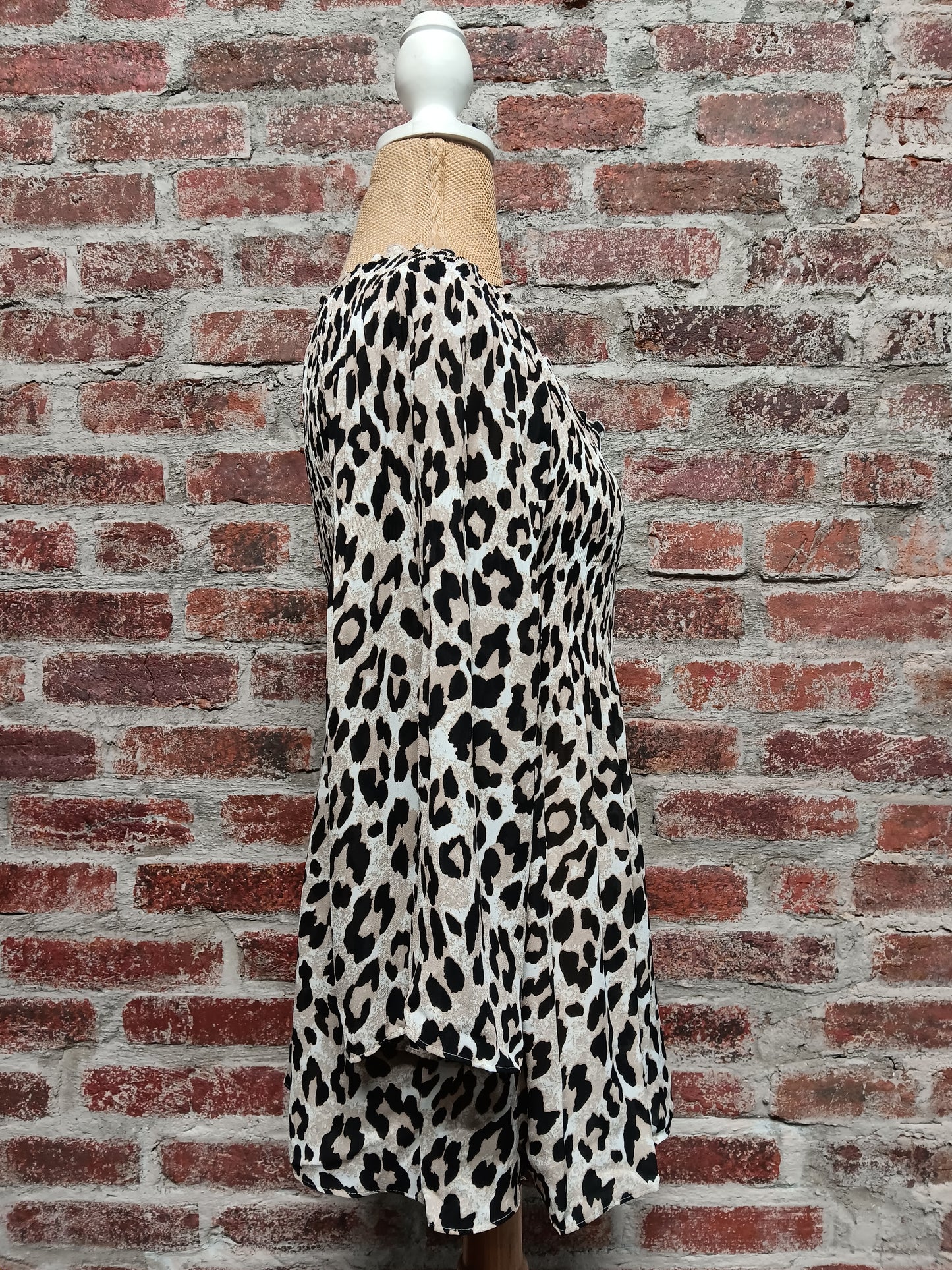 Leopard Print 3/4 Sleeve Blouse