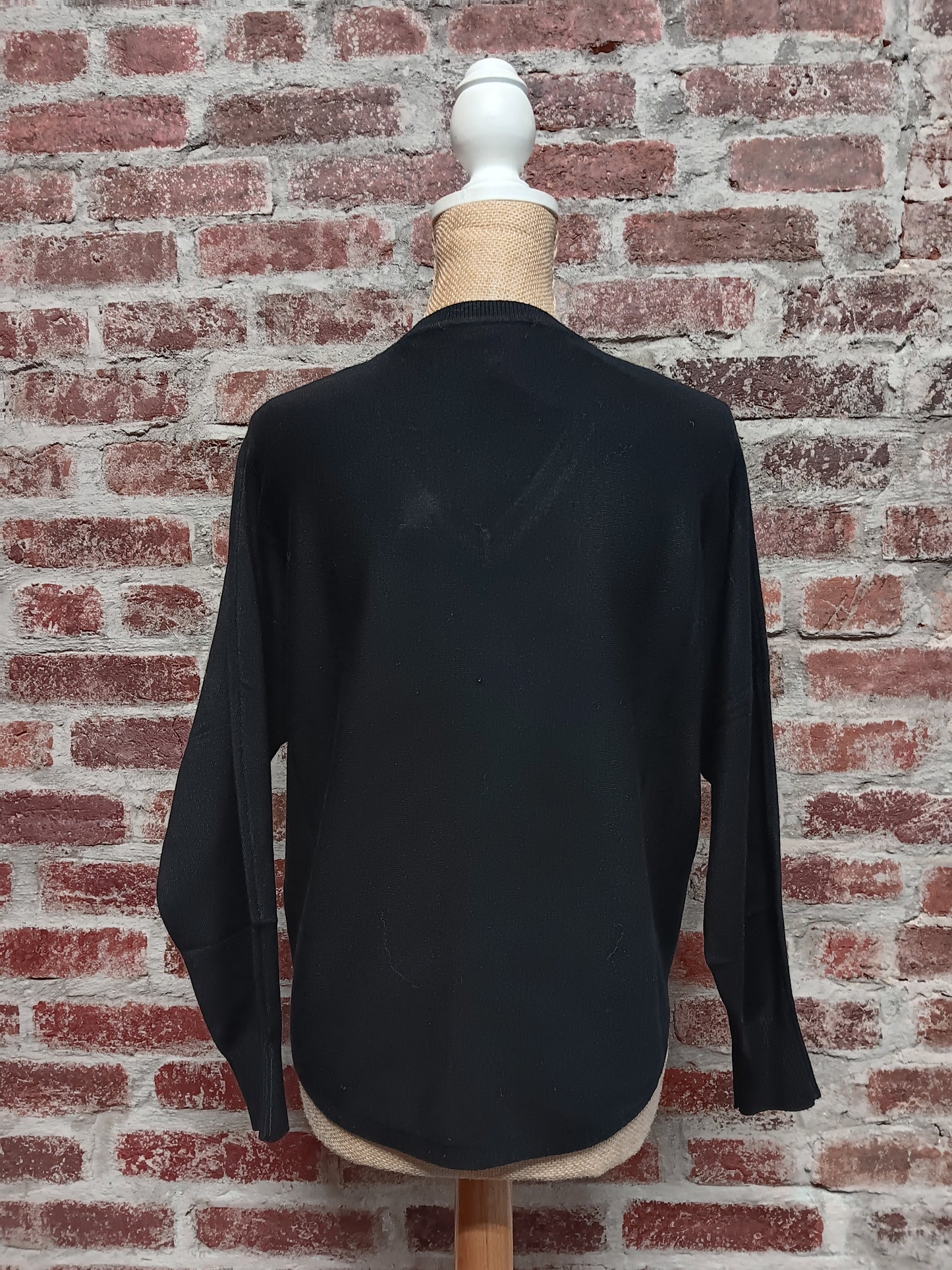 Black Collar Long Sleeve Cardigan