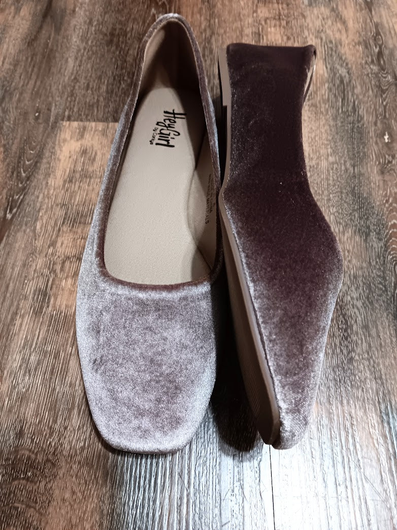 Taupe Over It Velvet Flats