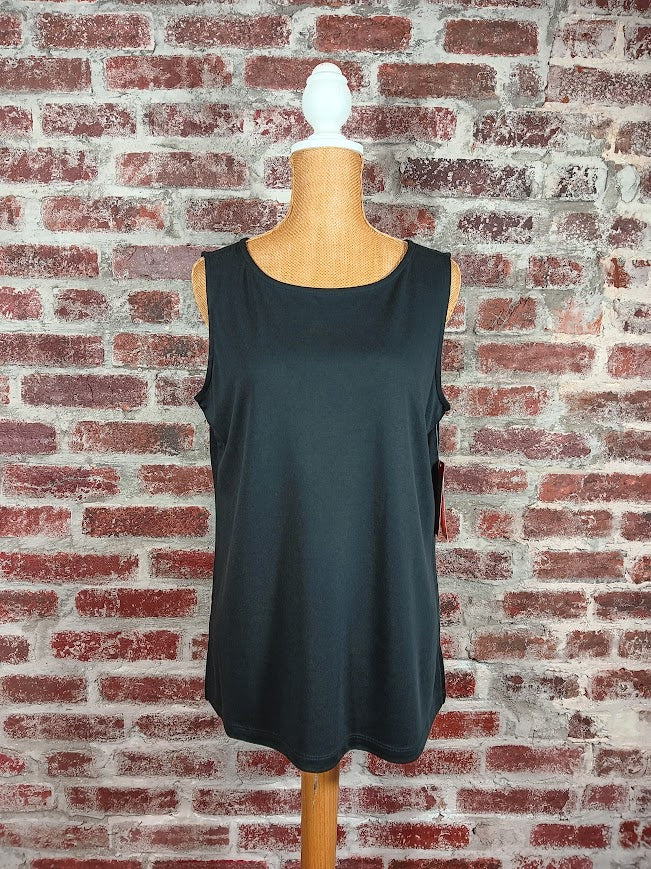 Black Scoop Neck Tank Top