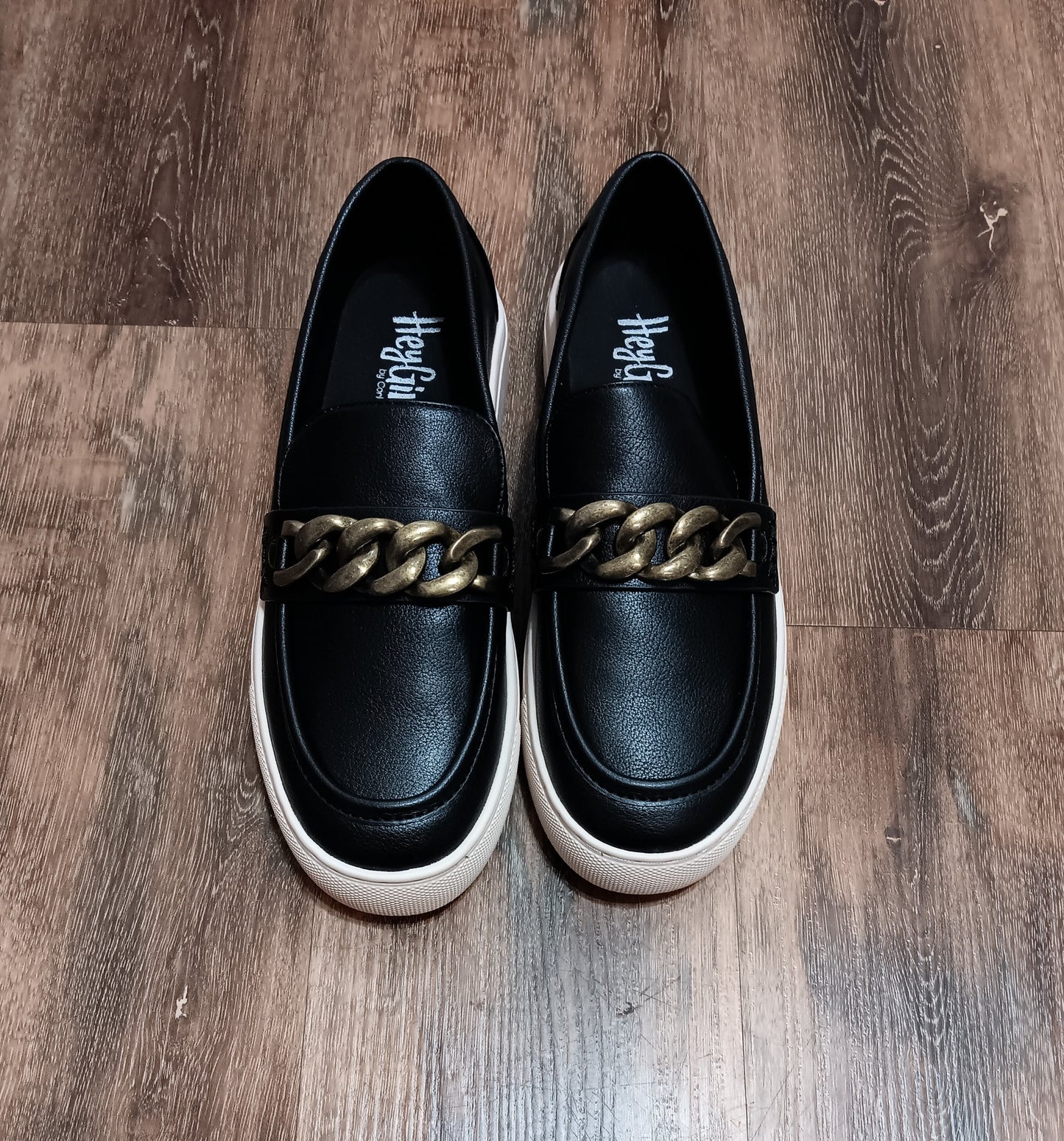 Black Chain Reaction Slip-ons