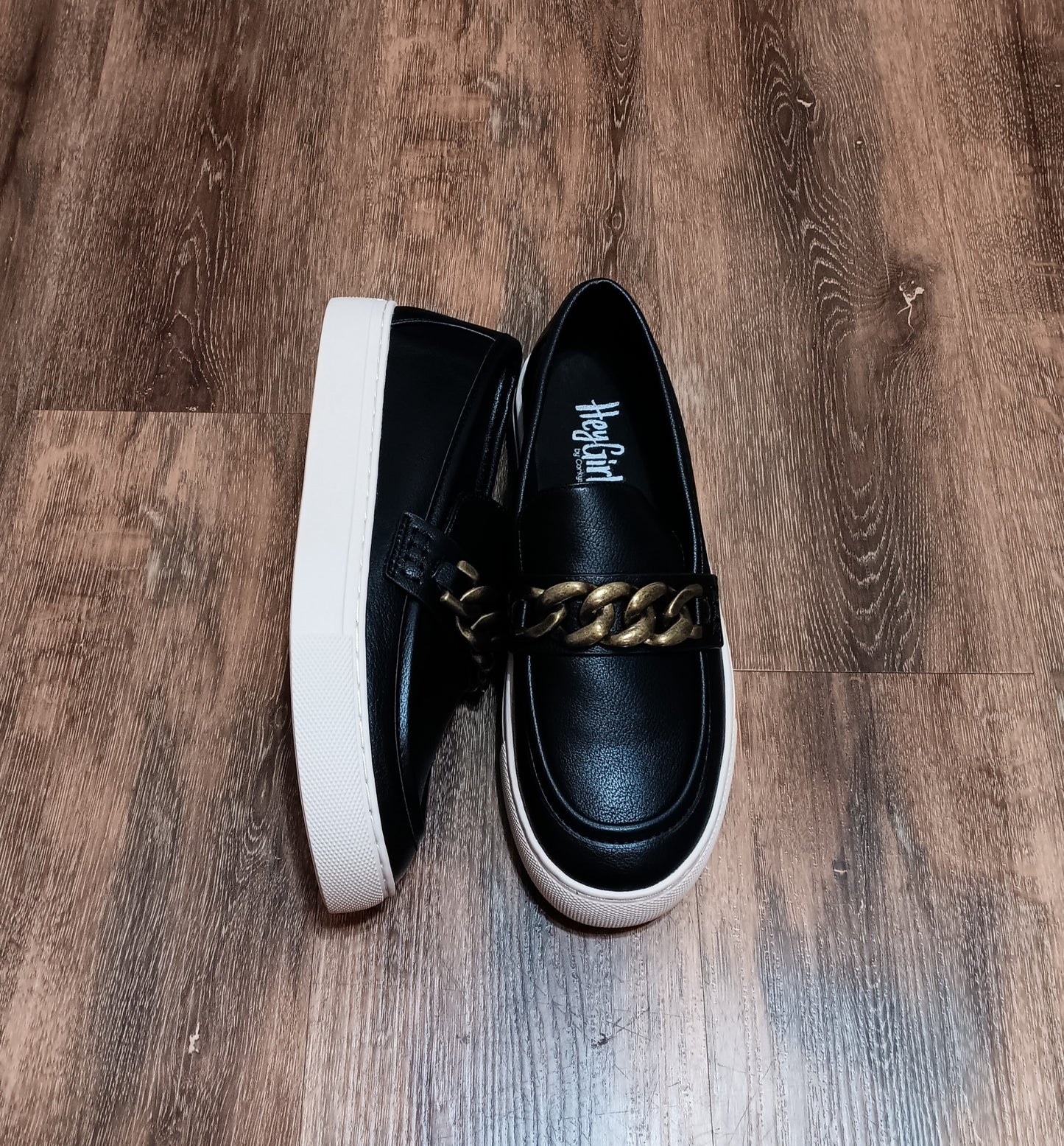 Black Chain Reaction Slip-ons