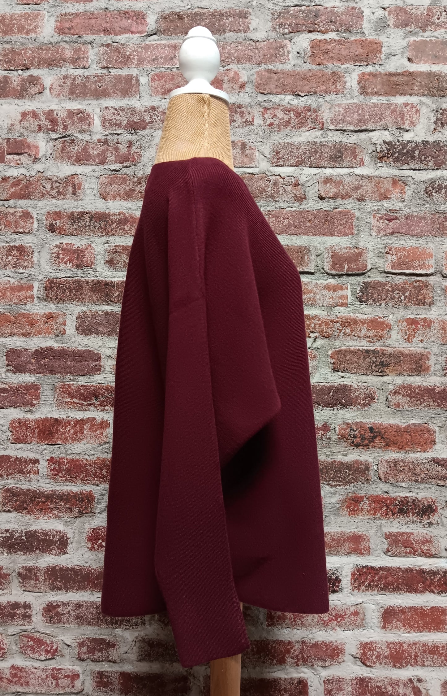 Wine Colored Knit Pullover Sweater