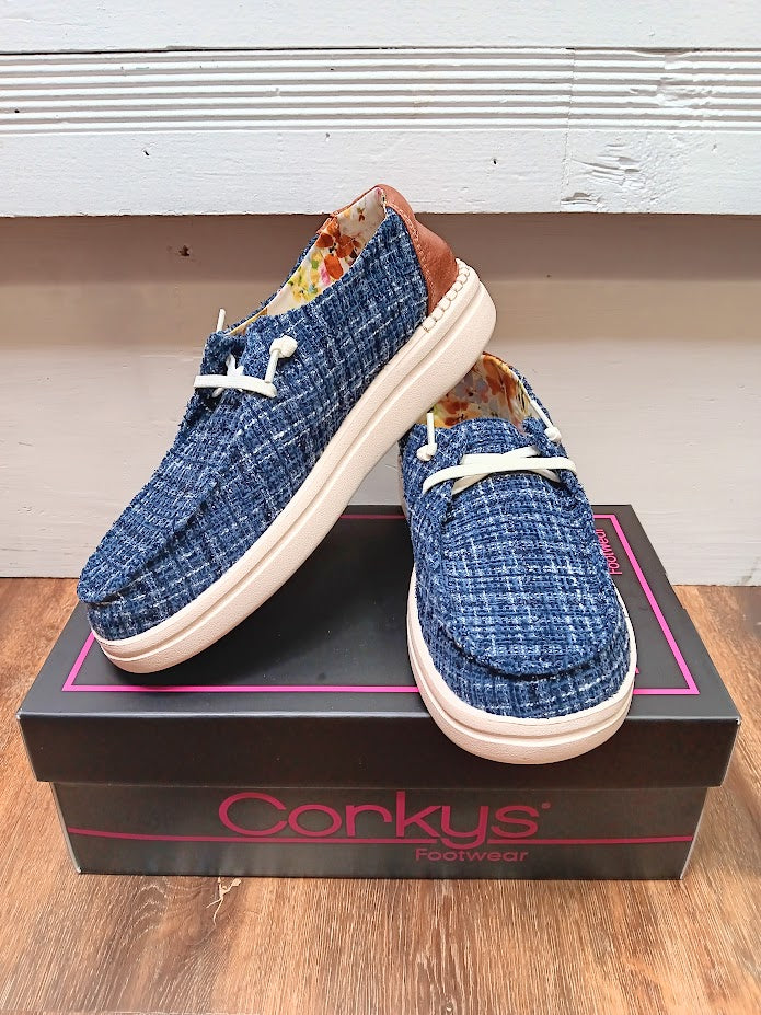 Navy Tweed Kayak Shoes