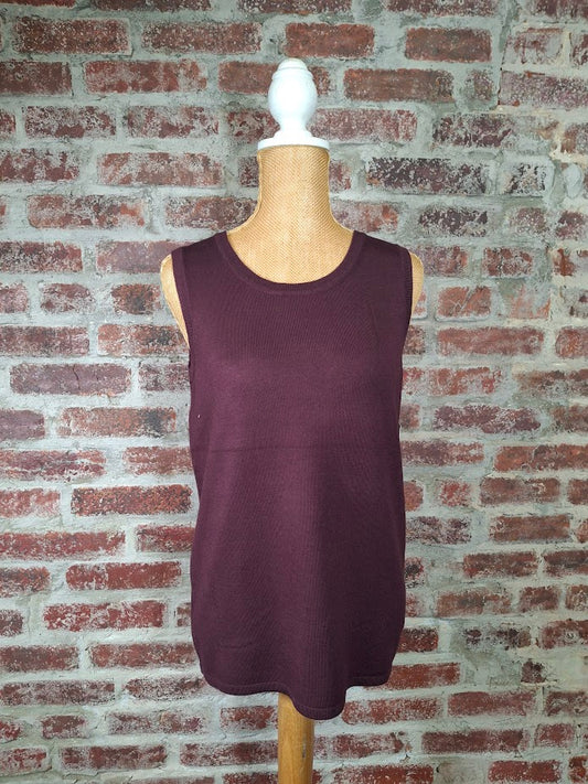 Auburn Jewel Neck Sweater Tank Top