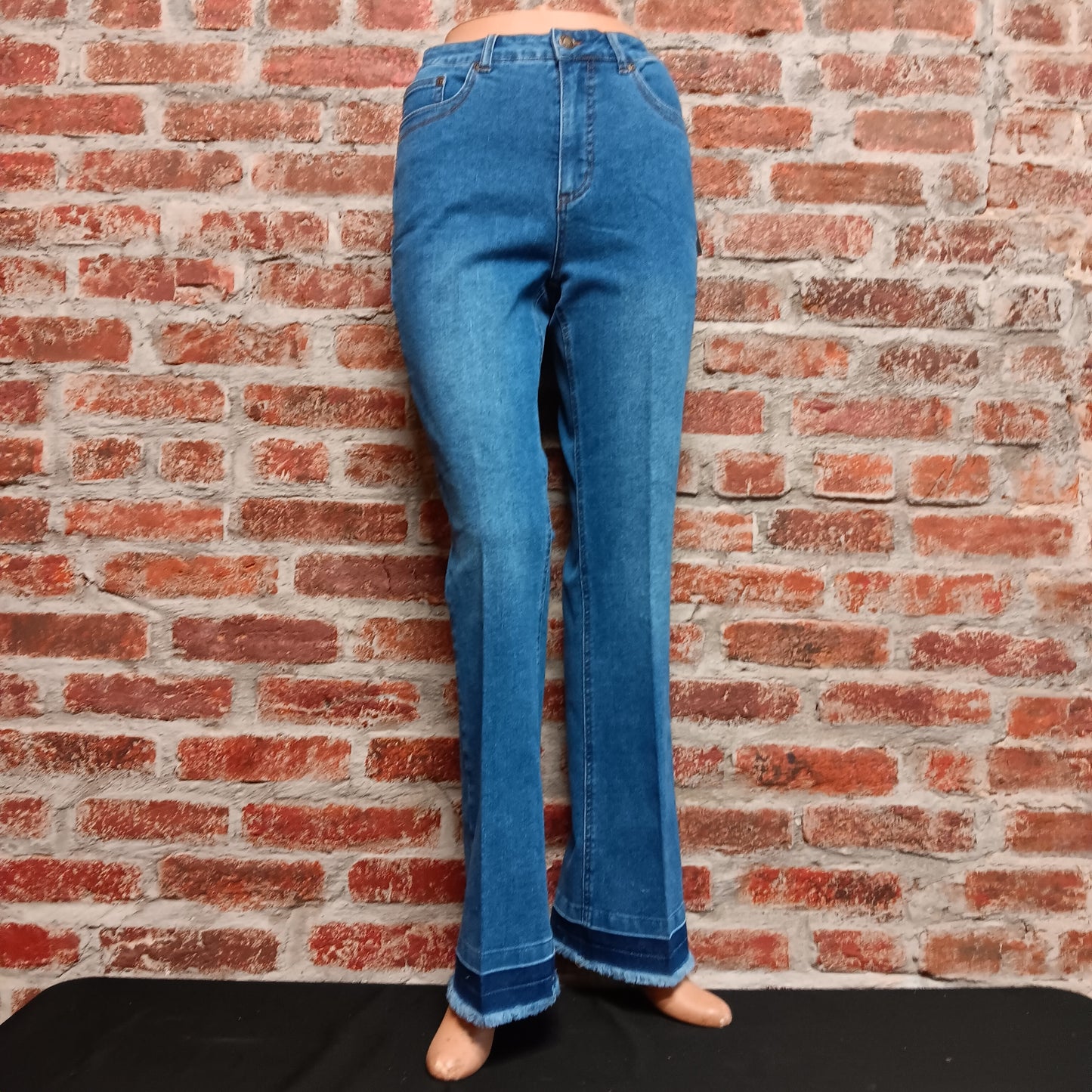 Denim Contour Waist Bootcut Pants w/Real Pockets