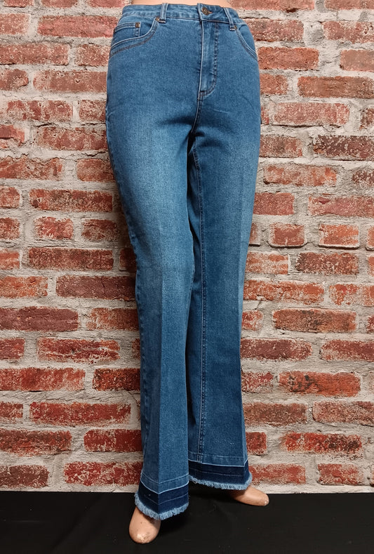 Denim Contour Waist Bootcut Pants w/Real Pockets