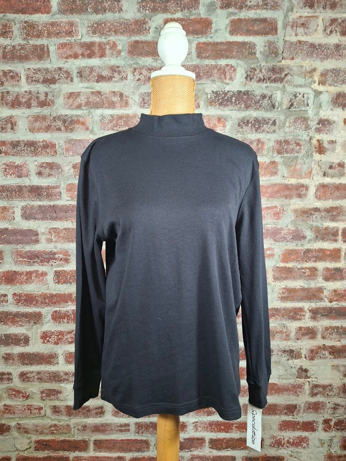 Black Long Sleeve Mock Neck Sweater