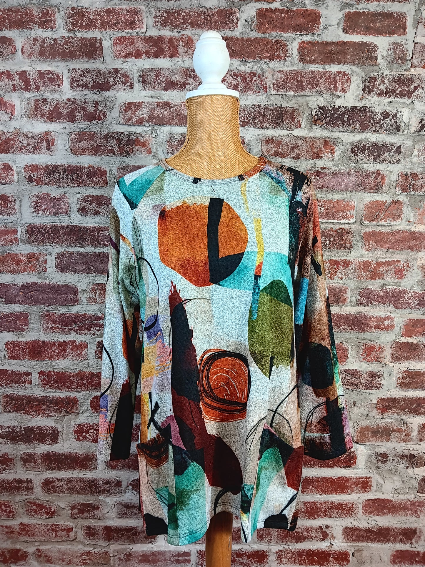 Toscana Multicolored Geometric Top