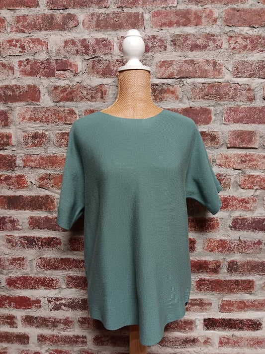 Seafoam Knit Pull Over Boat Neck Top