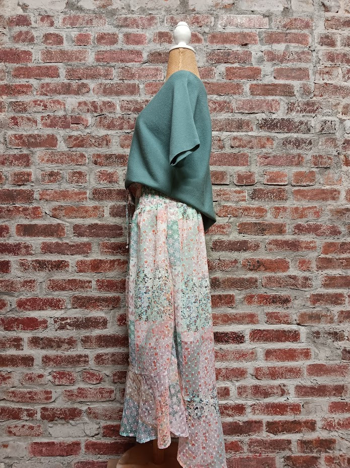 Multicolor Floral Long Skirt