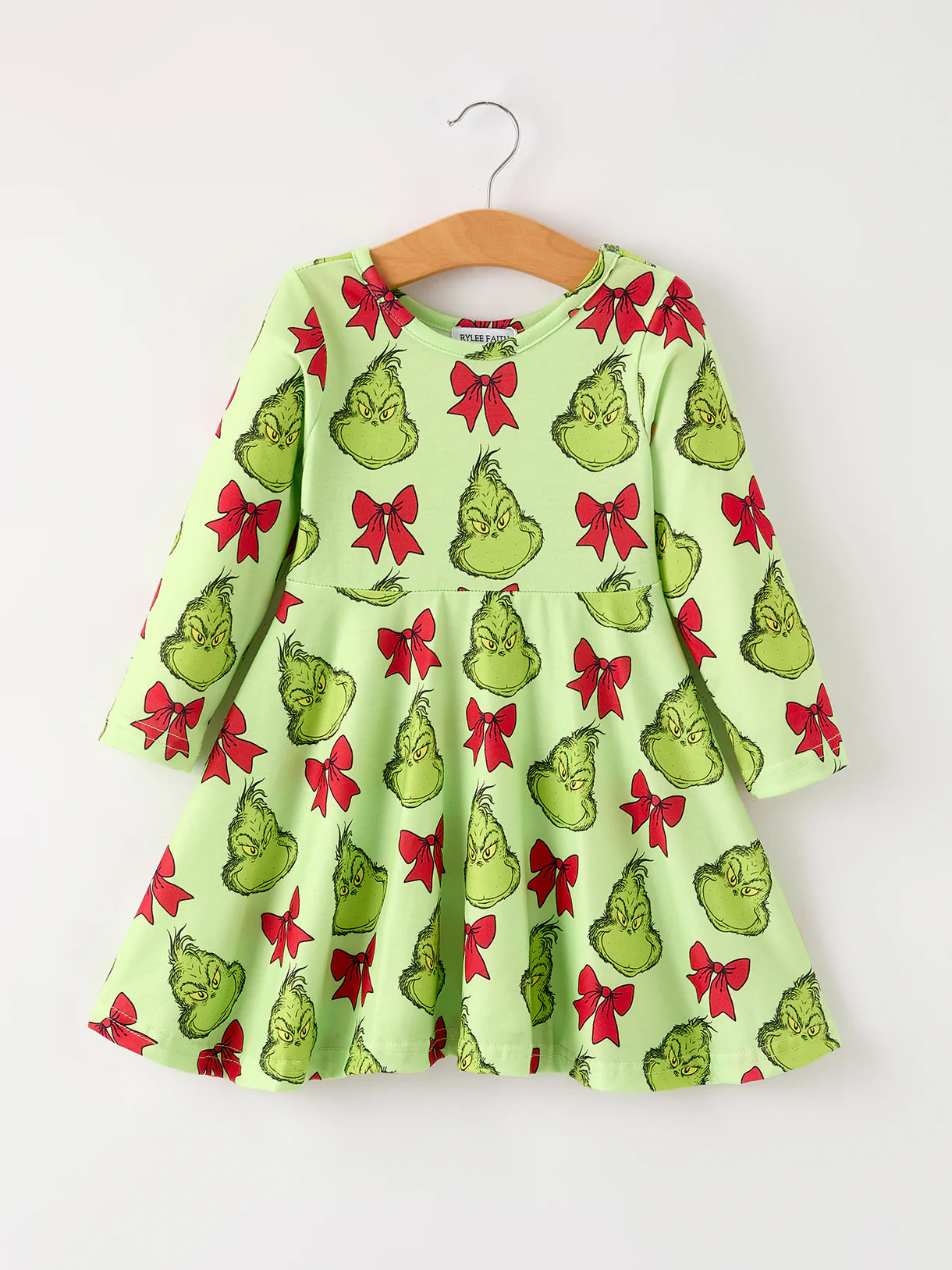 Green Christmas Bow Dress