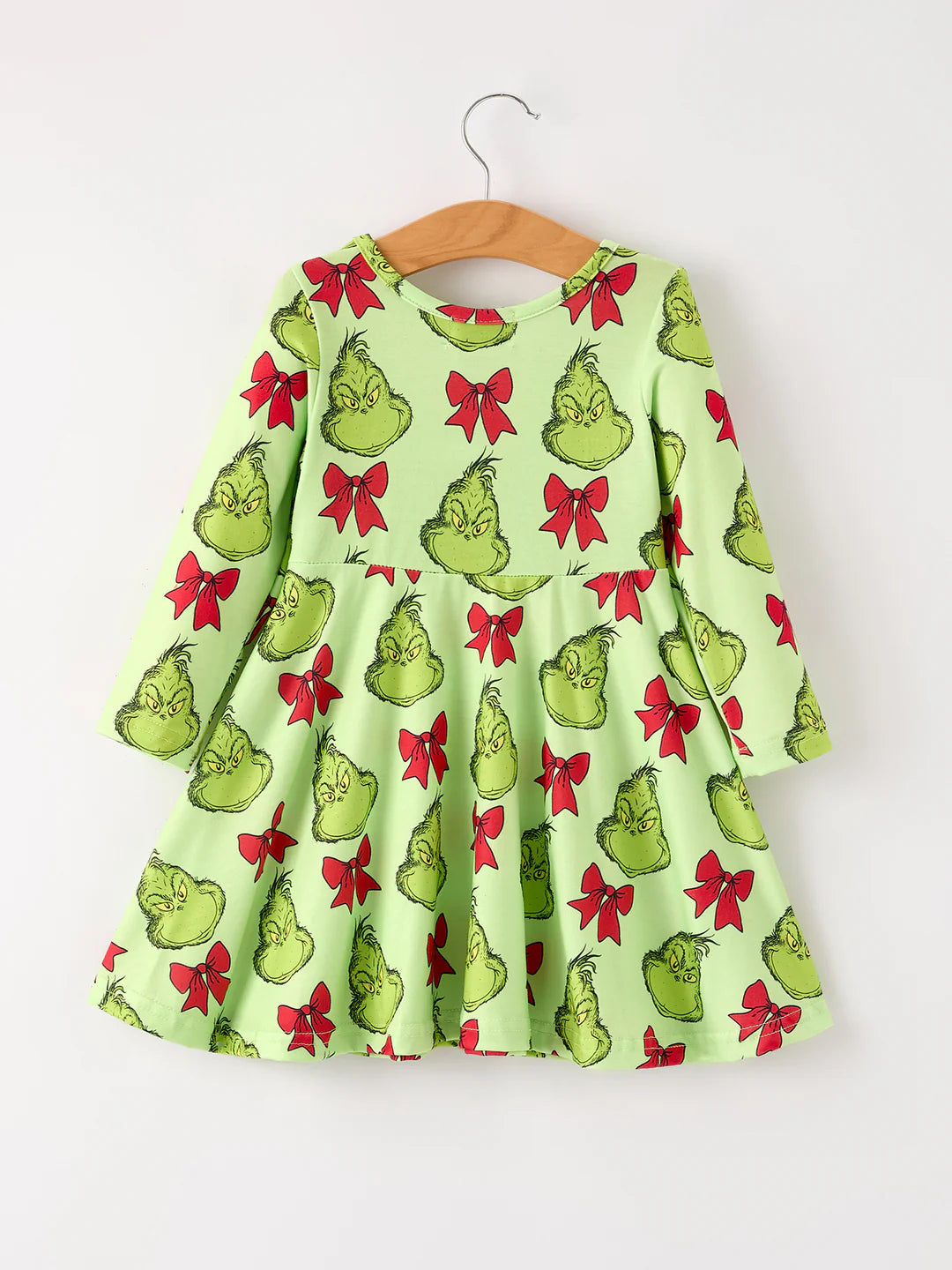 Green Christmas Bow Dress