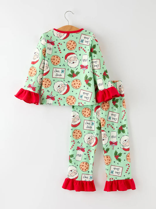Christmas Santa Cookie Pajama Set