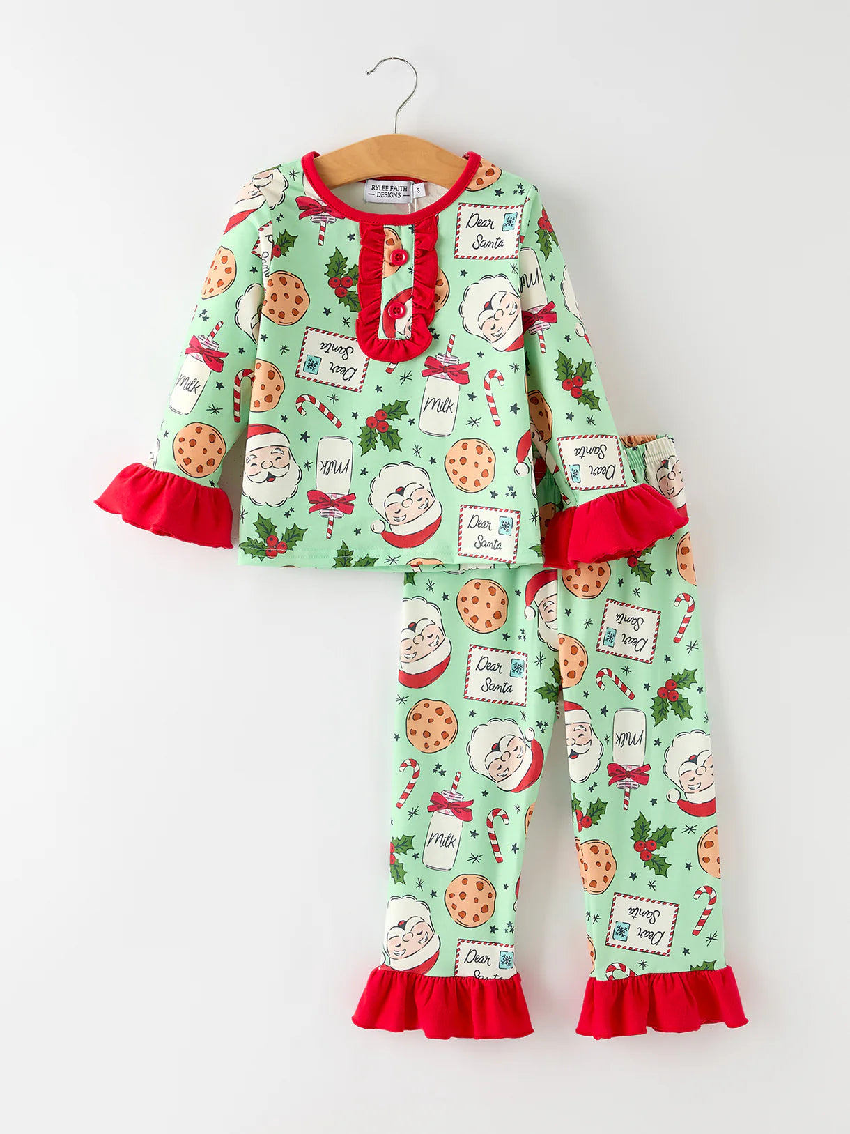 Christmas Santa Cookie Pajama Set