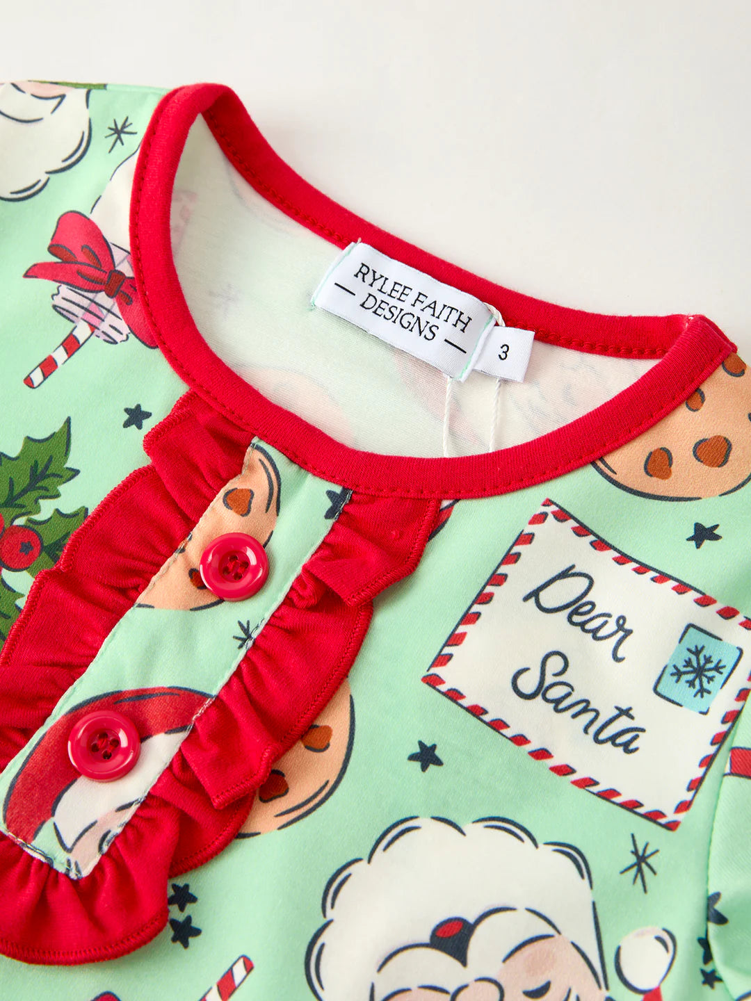 Christmas Santa Cookie Pajama Set