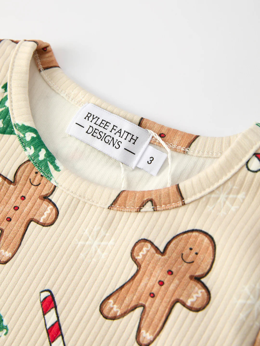 Christmas Girls Gingerbread Pajama Set