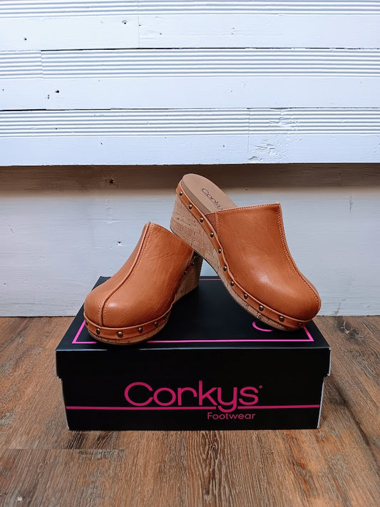Cognac Marley Wedge Clogs