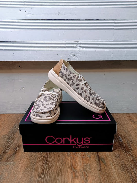 Tan Sparkle Leopard Kayak Shoes